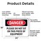 Signmission Please Do Not Sit On This Piece Of Equipment Danger Sign, Aluminum, 24in W x 18in L, 2PK OS-2PACK-DS-A-1824-L-2426 - alternate 2